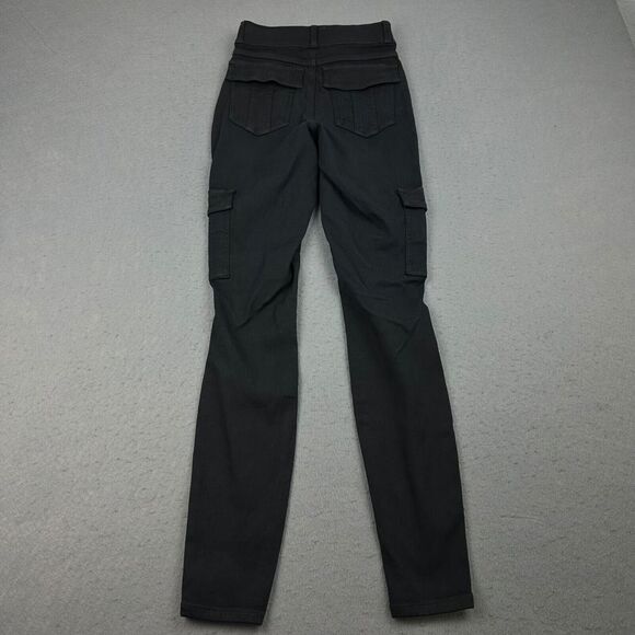 NWT Spanx Stretch Twill Ankle Cargo Pants Women's XS Black Slimming Smoothing - Picture 8 of 13